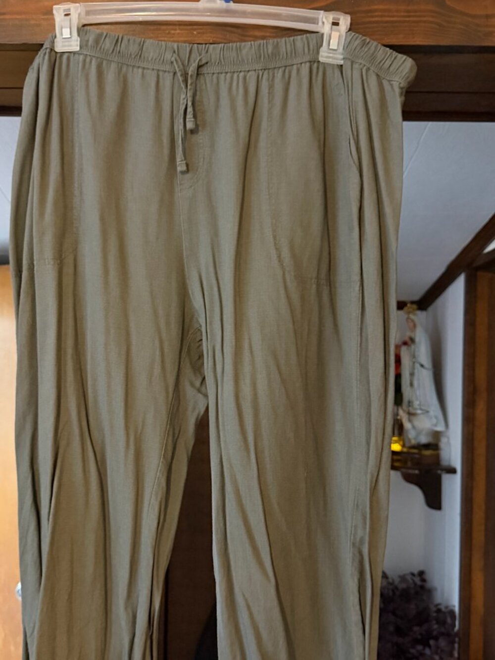 Putty Blend Wide Leg Pants Size Drawstring